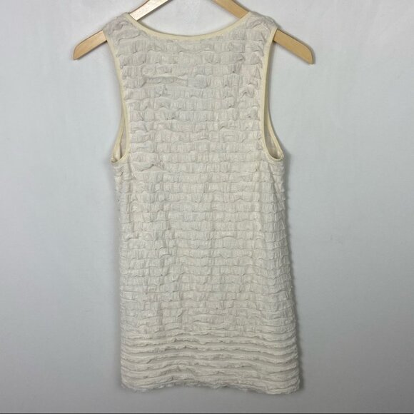 Free People Layered Ruffle Bohemian Cream White Mini Dress Size XS Tiered Boho‎ - Picture 9 of 9